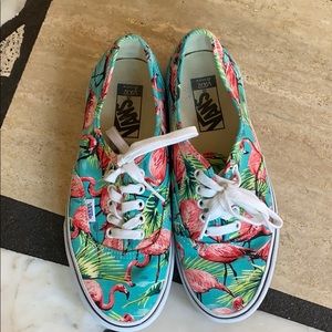 Flamingo 🦩vans authentic sneakers m 7 w 8.5